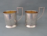 Silver cup holders, pair, fineness 875, initials R. M., h 10.5 cm total weight 189.gr.
