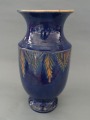 Голубая керамическая ваза 1930-40-х гг., h 25,5 см с небольшим дефектом