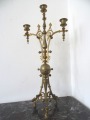 Bronze candlestick on 3 candles, h 56 cm