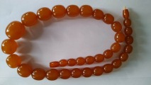 Amber beads 85 grams Kaliningrad Combine 1950s, length 60 cm