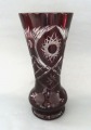 Ilguciems glass factory - Dark red polished glass vase h 22 cm