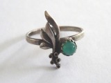 Silver ring with malachite 2,20 gr size 18