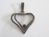 Silver pendant heart 2,25 gr. 3,2 x 2,3 cm