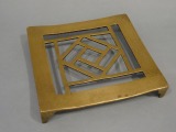 Bronze pad Art Deco 13.5x13.5 cm