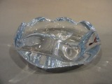 Light blue glass vase d 16 cm