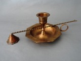 Candlestick with handle and extinguishing h 7 cm