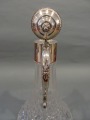 Crystal carafe with silver finish h 29.5 cm