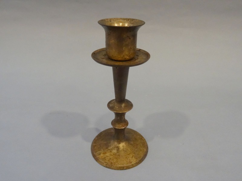 Bronze candlestick h 15 cm