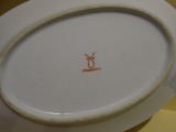 Kuznetsov - Plate with cucumbers, porcelain, 24,5x16 cm
