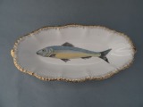 Silesia - Porcelain plate with fish, 31x15 cm
