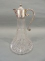 Crystal carafe with silver finish h 29.5 cm