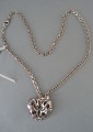 Silver chain with pendant heart
