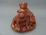 Figure - Bulldogs. Ceramics, h 13.5 cm
