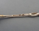 2 spoons 14.5 + 12.5 cm, 45.8 gr. fineness 830, LH