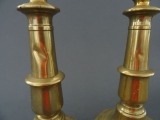 Bronze candlestick pair, h 22 cm
