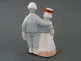 PFF Rīga - Tautiskais pāris ar ziediem, porcelāns
