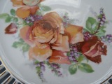 RPF - porcelāna šķīvis ar rozēm, d 22 cm