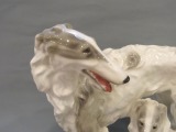 Goldscheider. 1920-ie. Собаки Русская борзая, фарфор, h 39 см, w 46,5 см