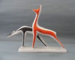 Levon Agadjanyan (1940-1999) - Roe deer, porcelain, h 17.3 cm