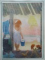 The first republican exhibition of watercolors - a folder with reproductions 1958 (26 pieces)