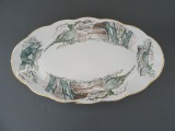 Porcelāns šķīvis ar dzīvniekiem Latvija, 35,5x20,5 cm