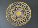 RPR - Porcelāna šķīvis ar zēltījumu, roku apgleznojums Broka Brūce d 23 cm