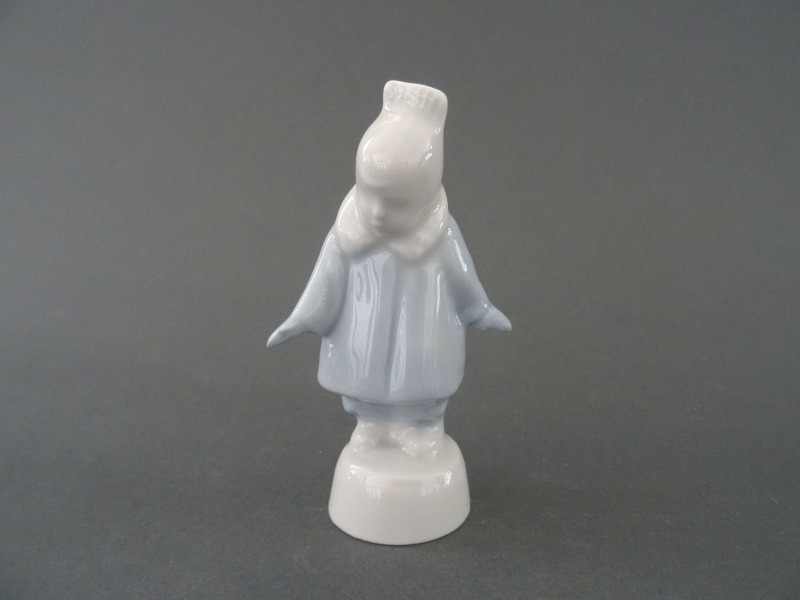 RPR - The boy in a fur coat, porcelain, molder - Rimma Pancehovska, the 20th cent. 60ies, h 9.8 cm