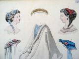 Gravīra no Parīzes modes žurnāla "Les Modes Parisiennes" 19.gs. beigas, 27x18,5 cm