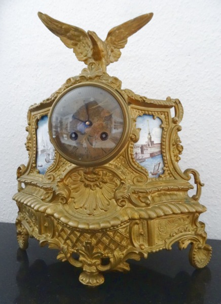 Pulkstenis Sanktpēterburga, metāls, emalja, h 35 cm