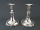 Silver candlesticks, total weight with filling 462, h 12.5 cm
