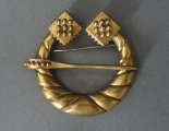 Men's brooch, bronze, 8x7.4 cm