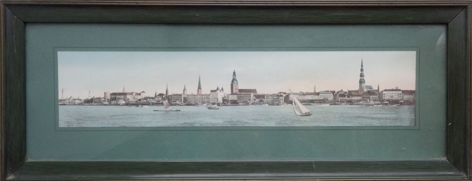 Photography, panorama of Riga, 9x41.5 cm