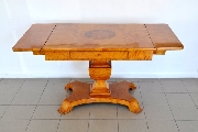 Biedermeier karelian and satin birch dining table