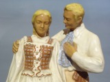 Kaunas factory Daile - Couple, ceramics, h 34 cm