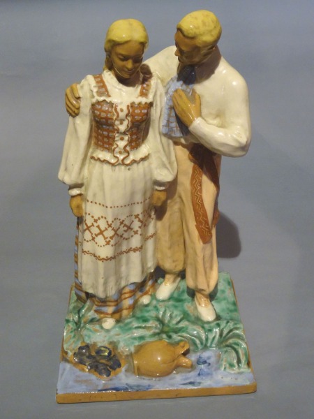 Kaunas factory Daile - Couple, ceramics, h 34 cm