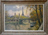 Alexander III Bridge and the banks of the Seine