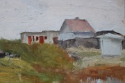 Landscape with a house and horse