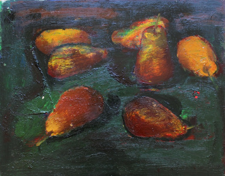 Cardboard/oil, 39x50 cm.