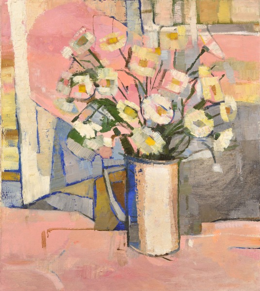 Klusā daba ar margrietiņām