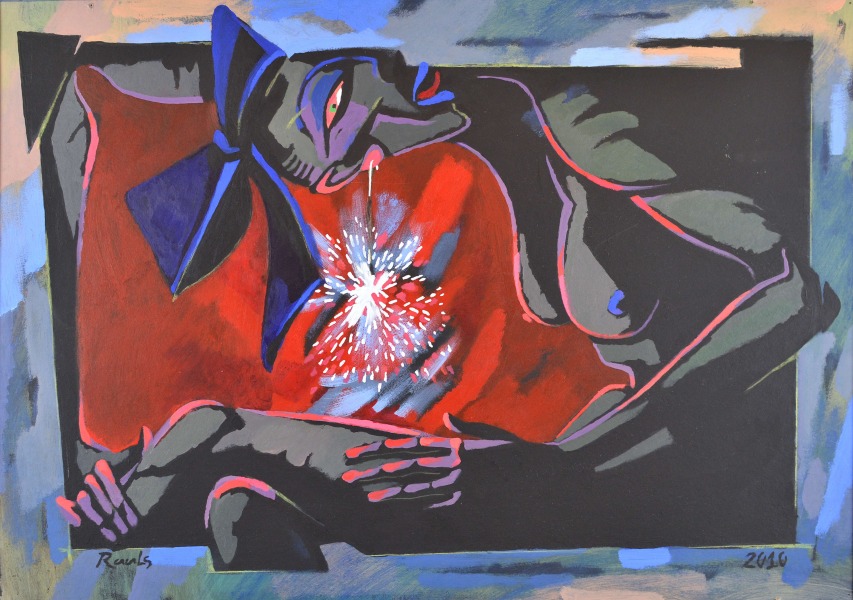 Чудосвечка и несение креста. Двусторонняя картина