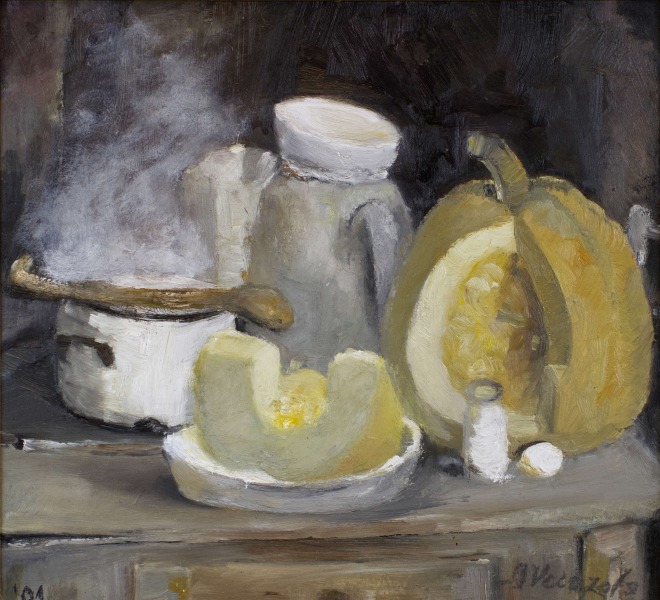 Klusā daba uz plīts