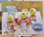 Still life with apples
