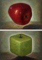 Apples, diptych. 