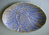 Oval bowl with tree motif