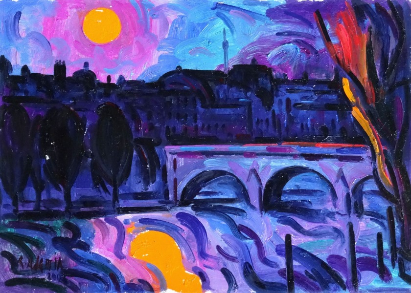 Закат в Париже