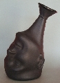 Ваза. Голова мужчины (чёрная)
